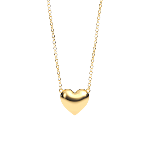 Heart Pendant Necklace in Gold