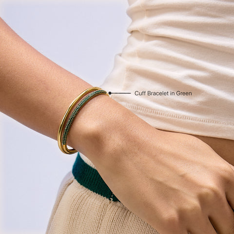 Cuff Bracelet in Green