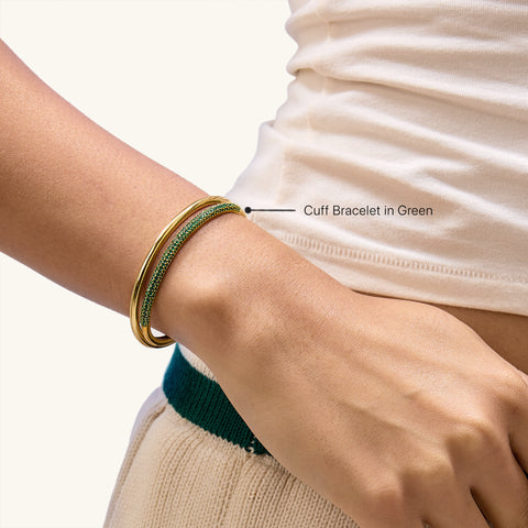 Cuff Bracelet in Green