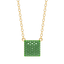 Cube Pendant Necklace in Green