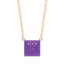 Cube Pendant Necklace in Violet