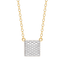 Cube Pendant Necklace in White