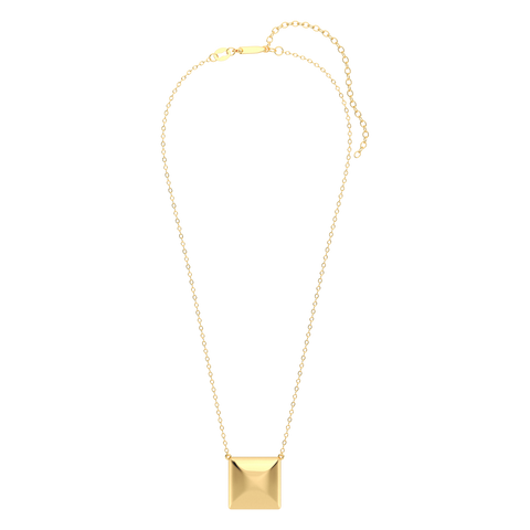 Cube Pendant Necklace in Gold