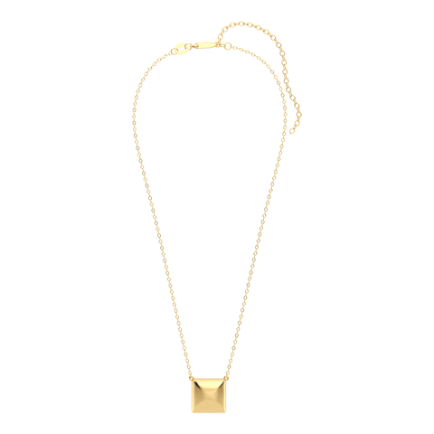 Cube Pendant Necklace in Gold