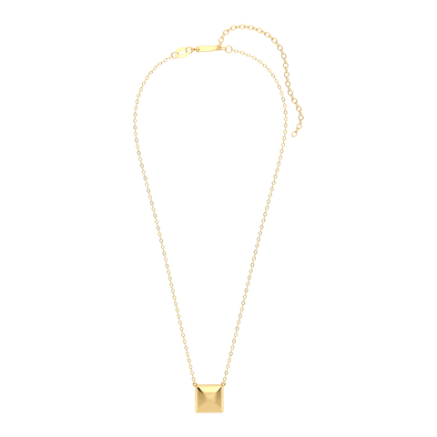 Cube Pendant Necklace in Gold
