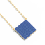 Cube Pendant Necklace in Blue