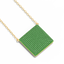 Cube Pendant Necklace in Green