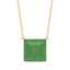 Cube Pendant Necklace in Green