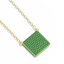 Cube Pendant Necklace in Green