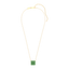 Cube Pendant Necklace in Green