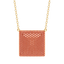 Cube Pendant Necklace in Orange