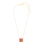 Cube Pendant Necklace in Orange
