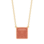 Cube Pendant Necklace in Orange