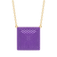 Cube Pendant Necklace in Purple