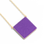 Cube Pendant Necklace in Purple