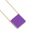 Cube Pendant Necklace in Purple