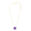 Cube Pendant Necklace in Purple