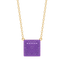 Cube Pendant Necklace in Purple