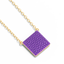 Cube Pendant Necklace in Purple