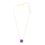 Cube Pendant Necklace in Purple