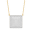 Cube Pendant Necklace in White