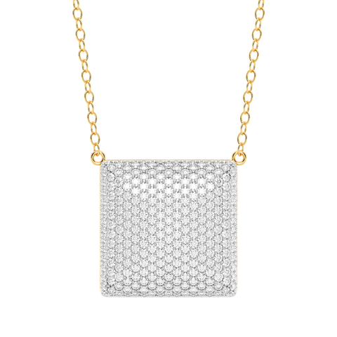 Cube Pendant Necklace in White