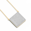 Cube Pendant Necklace in White