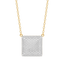Cube Pendant Necklace in White