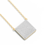 Cube Pendant Necklace in White