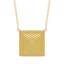 Cube Pendant Necklace in Yellow