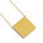 Cube Pendant Necklace in Yellow