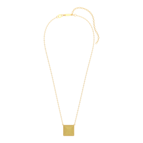 Cube Pendant Necklace in Yellow
