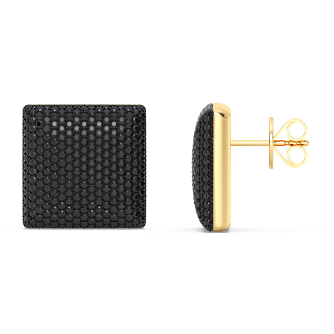 Cube Studs in Black