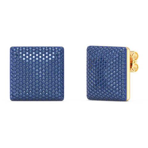 Cube Studs in Blue