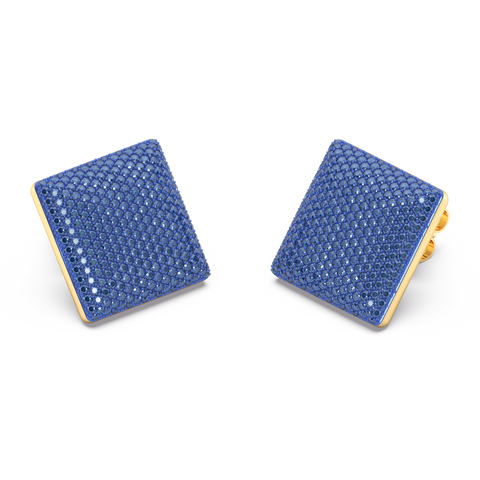 Cube Studs in Blue