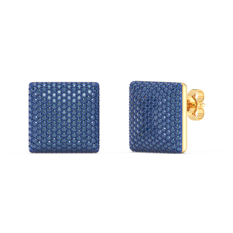 Cube Studs in Blue