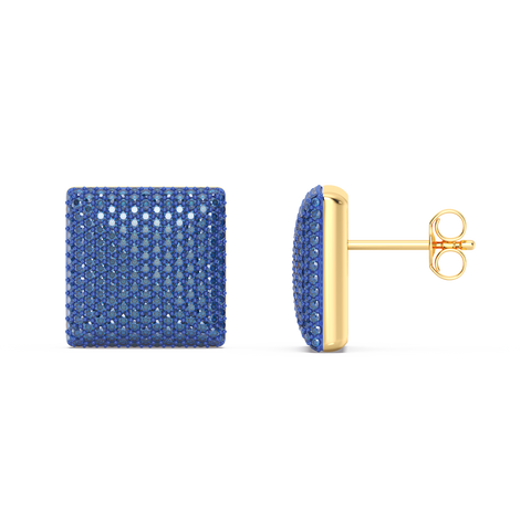 Cube Studs in Blue