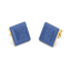 Cube Studs in Blue
