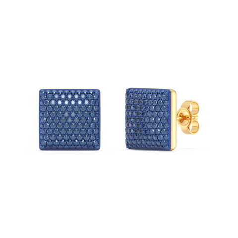 Cube Studs in Blue