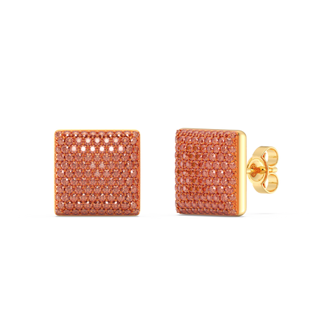 Cube Studs in Orange