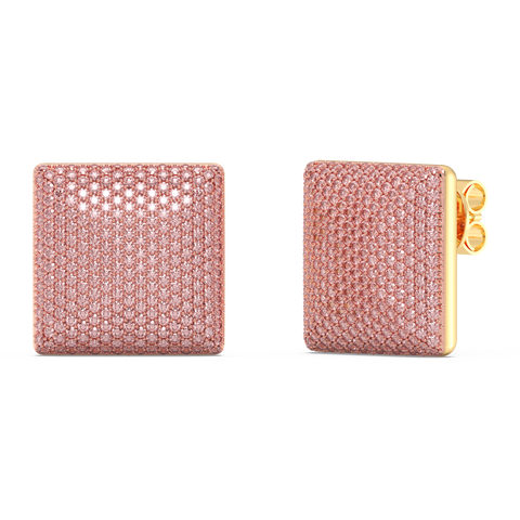Cube Studs in Pink