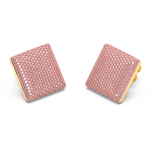 Cube Studs in Pink