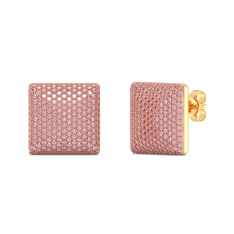 Cube Studs in Pink