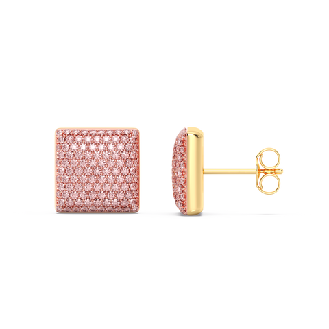 Cube Studs in Pink