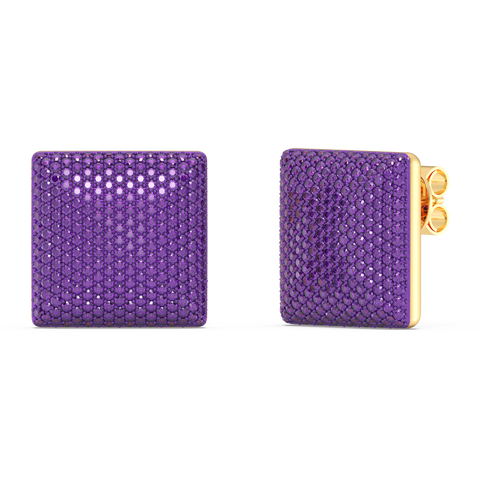 Cube Studs in Purple