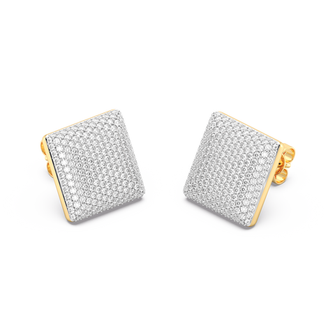 Cube Studs in White