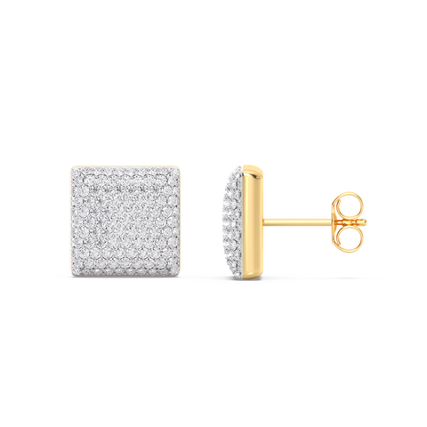 Cube Studs in White
