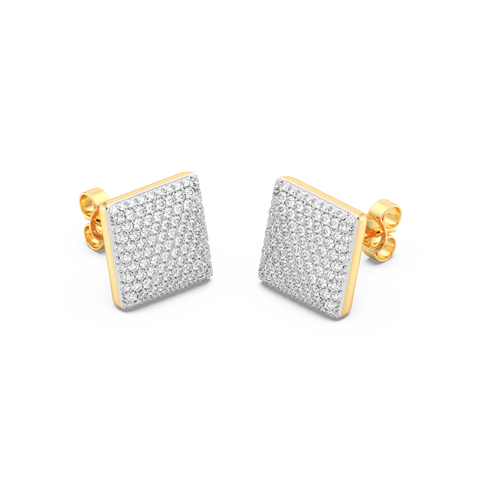 Cube Studs in White
