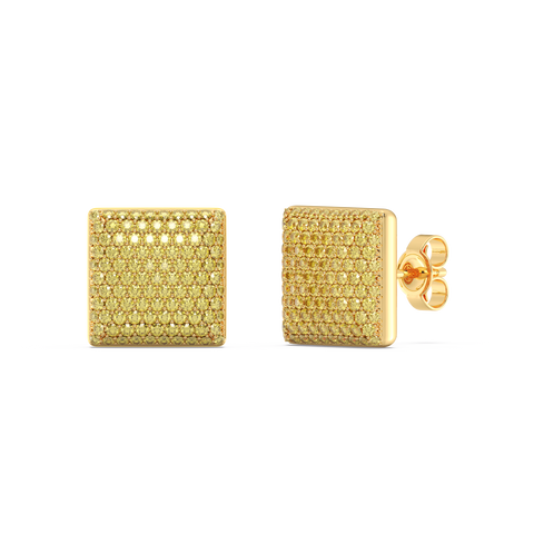 Cube Studs in Yellow
