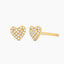 Dome Heart Stud Earrings
